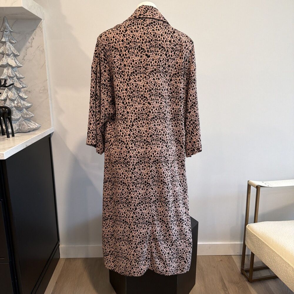 Free People Daria Cheetah Double Breasted Duster XS TrenchY2K Whimsigoth Grunge - Picture 8 of 11